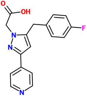 (图片) MC080134 (5-Fluorobenzyl-3-pyridinyl-1H-pyrazolyl)acetic acid